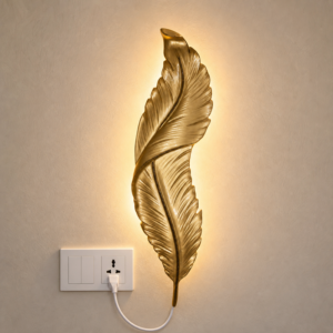 Luxury Golden Feather LED Wall Light
