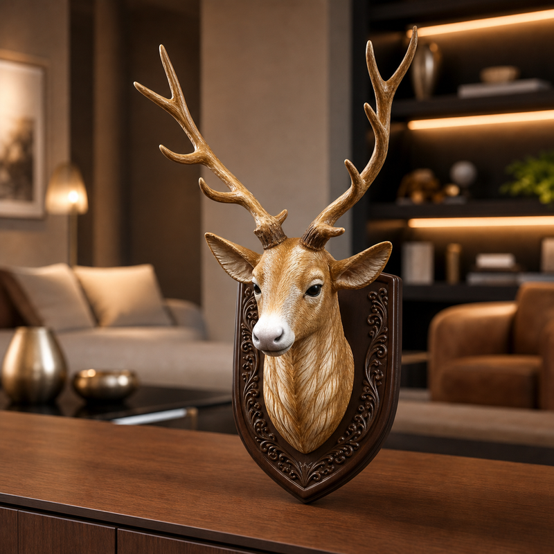 Luxury Deer Head Wall Sculpture - Image 2