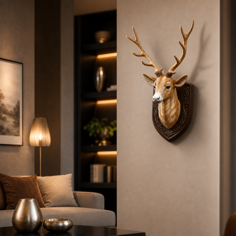Luxury Deer Head Wall Sculpture