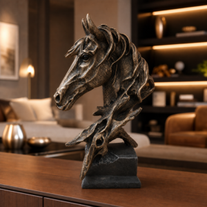 Elegant Horse Head Sculpture – Artistic Luxury Decor