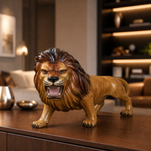 Luxury Roaring Lion Sculpture