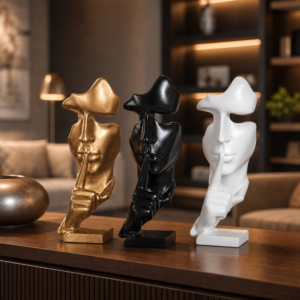 Sculptures are widely known as the Silence is Gold or Silence is Golden